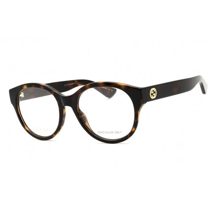 Gucci Unisex Eyeglasses - Injected Propionate Havana Round Shape Frame | GG1580O 002 ,