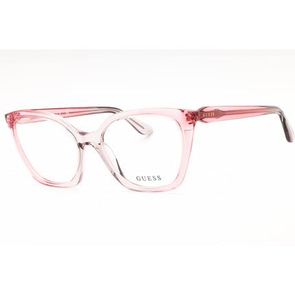 Guess Unisex Eyeglasses - Acetate Transparent Pink Full Rim Cat Eye Frame | GU2965 074 ,