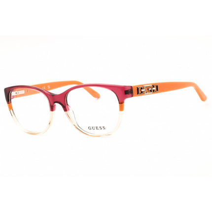 Guess Unisex Eyeglasses - Acetate Orange Full Rim Clear Lens Oval Frame | GU2980 044 ,