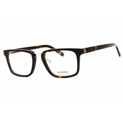 Guess Unisex Eyeglasses - Acetate Dark Havana Rectangular Shape Frame | GU50088-D 052 ,