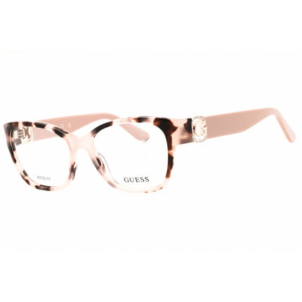 Guess Unisex Eyeglasses - Acetate Colored Havana Full Rim Cat Eye Frame | GU50120 055 ,