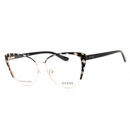 Guess Unisex Eyeglasses - Metal Black Full Rim Cat Eye Shape Frame, 55mm | GU50121 005 ,