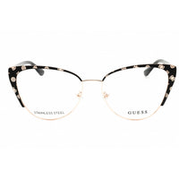Guess Unisex Eyeglasses - Metal Black Full Rim Cat Eye Shape Frame, 55mm | GU50121 005 ,
