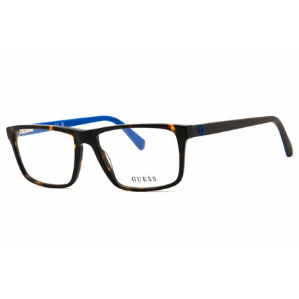 Guess Unisex Eyeglasses - Dark Havana Full Rim Rectangular Frame, 55mm | GU50130 052 ,