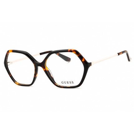 Guess Unisex Eyeglasses - Acetate Dark Havana Full Rim Irregular Frame | GU50149 052 ,