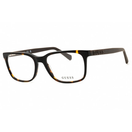 Guess Unisex Eyeglasses - Acetate Dark Havana Full Rim Rectangular Frame | GU50187 052 ,