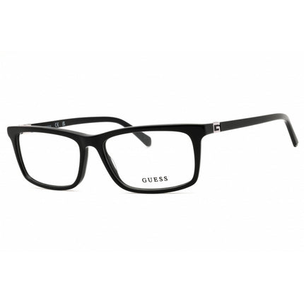 Guess Unisex Eyeglasses - Acetate Shiny Black Full Rim Rectangular Frame | GU50190 001 ,