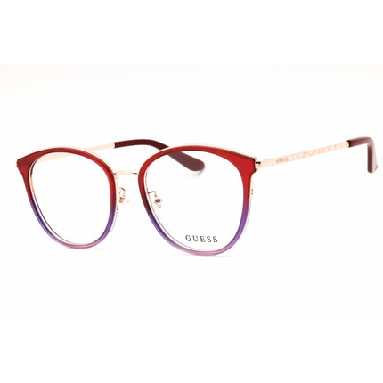 Guess Unisex Eyeglasses - Acetate Pink Full Rim Round Shape Frame | GU50201-D 074 ,