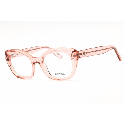 Guess Unisex Eyeglasses - Acetate Shiny Pink Full Rim Cat Eye Frame | GU50225 072 ,