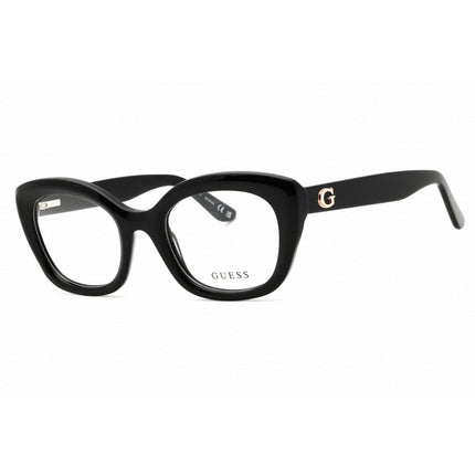 Guess Unisex Eyeglasses - Acetate Shiny Black Full Rim Cat Eye Frame | GU50225 001 ,