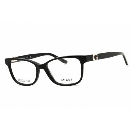 Guess Unisex Eyeglasses - Acetate Shiny Black Full Rim Rectangular Frame | GU50227 001 ,