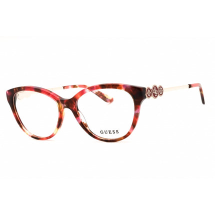 Guess Unisex Eyeglasses - Acetate Red Full Rim Cat Eye Shape Frame, 53mm | GU50230 068 ,