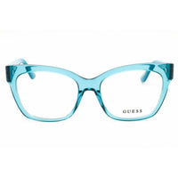 Guess Unisex Eyeglasses - Acetate Shiny Turquoise Full Rim Cat Eye Frame | GU50233 087 ,