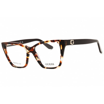 Guess Unisex Eyeglasses - Acetate Dark Havana Full Rim Cat Eye Frame | GU50235 052 ,
