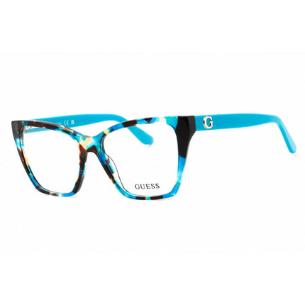 Guess Unisex Eyeglasses - Acetate Shiny Turquoise Cat Eye Frame, 52mm | GU50235 087 ,