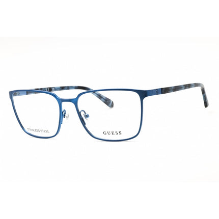 Guess Unisex Eyeglasses - Metal Matte Blue Full Rim Rectangular, 58mm | GU50243 091 ,
