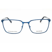 Guess Unisex Eyeglasses - Metal Matte Blue Full Rim Rectangular, 58mm | GU50243 091 ,