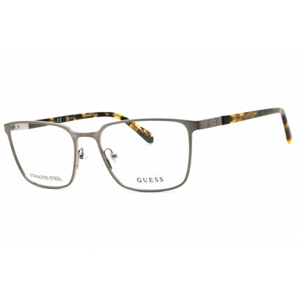 Guess Unisex Eyeglasses - Metal Matte Gunmetal Rectangular Frame, 56mm | GU50243 009 ,