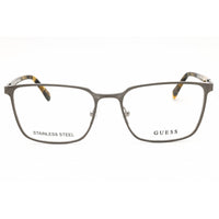 Guess Unisex Eyeglasses - Metal Matte Gunmetal Rectangular Frame, 56mm | GU50243 009 ,