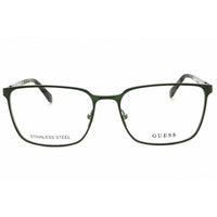 Guess Unisex Eyeglasses - Metal Matte Dark Green Rectangular Shape Frame | GU50243 097 ,