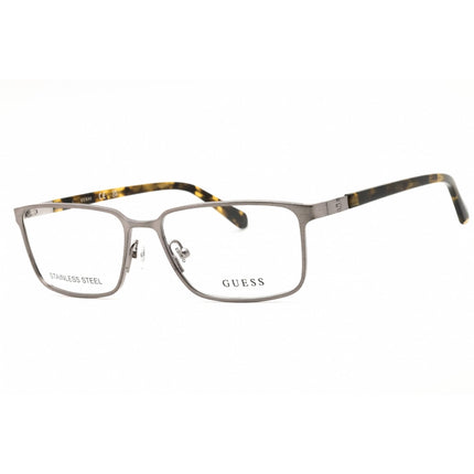 Guess Unisex Eyeglasses - Matte Gunmetal Rectangular Shape Frame, 55mm | GU50244 009 ,
