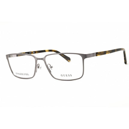 Guess Unisex Eyeglasses - Metal Matte Gunmetal Full Rim Shape Frame, 57mm| GU50244 009 ,