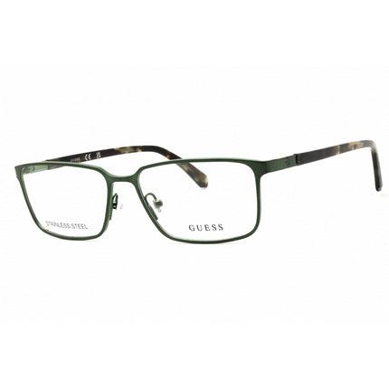 Guess Unisex Eyeglasses - Metal Matte Dark Green Full Rim Frame, 57mm | GU50244 097 ,