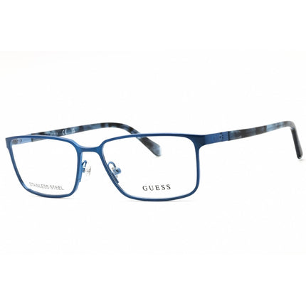 Guess Unisex Eyeglasses - Matte Blue Full Rim Rectangular Frame, 55mm | GU50244 091 ,
