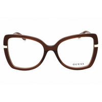 Guess Unisex Eyeglasses - Acetate Shiny Dark Brown Oversized Shape Frame | GU50245 048 ,