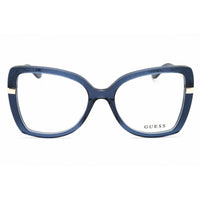Guess Unisex Eyeglasses - Acetate Shiny Blue Full Rim Oversized Frame | GU50245 090 ,