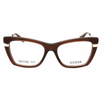 Guess Unisex Eyeglasses - Acetate Shiny Dark Brown Cat Eye Shape Frame | GU50246 048 ,
