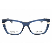 Guess Unisex Eyeglasses - Acetate Shiny Blue Full Rim Cat Eye Frame | GU50246 090 ,