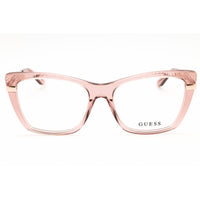 Guess Unisex Eyeglasses - Acetate Shiny Beige Full Rim Cat Eye, 54mm | GU50246 057 ,
