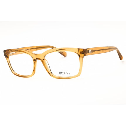 Guess Unisex Eyeglasses - Acetate Shiny Yellow Rectangular Shape Frame | GU50252 039 ,