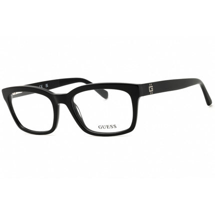 Guess Unisex Eyeglasses - Acetate Shiny Black Full Rim Rectangular Frame | GU50252 001 ,