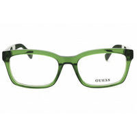 Guess Unisex Eyeglasses - Acetate Shiny Dark Green Rectangular Frame | GU50252 096 ,