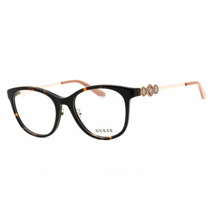 Guess Unisex Eyeglasses - Acetate Dark Havana Full Rim Oval Frame | GU50255-D 052 ,