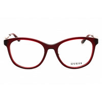 Guess Unisex Eyeglasses - Acetate Shiny Bordeaux Full Rim Round Frame | GU50255-D 069 ,