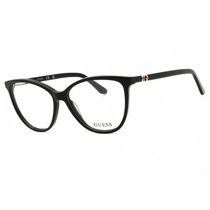Guess Unisex Eyeglasses - Acetate Shiny Black Full Rim Cat Eye Frame | GU50311 001 ,