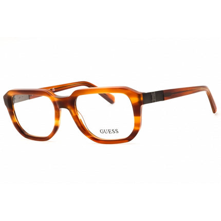 Guess Unisex Eyeglasses - Acetate Light Brown Full Rim Oval Shape Frame | GU50332 047 ,