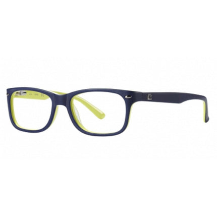 Guess Unisex Eyeglasses - Plastic Matte Blue Full Rim Rectangular Frame | GU9145 091 ,