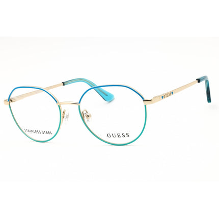 Guess Unisex Eyeglasses - Metal Blue Full Rim Round Shape Frame, 48 mm | GU9232 092 ,