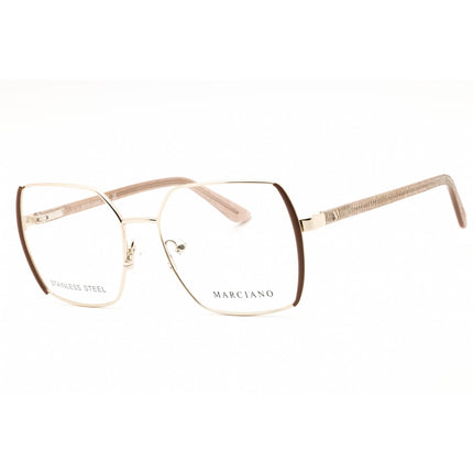 Guess by Marciano Unisex Eyeglasses - Beige Oversized Full Rim Frame | GM50014 059 ,