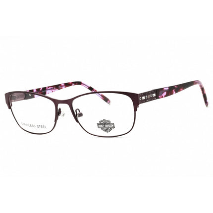 Harley Davidson Unisex Eyeglasses - Matte Violet Metal Full Rim Frame | HD0540 082 ,
