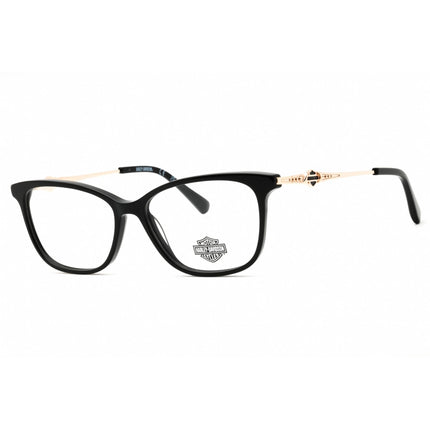 Harley Davidson Unisex Eyeglasses - Shiny Black Acetate Full Rim Frame | HD0564 001 ,