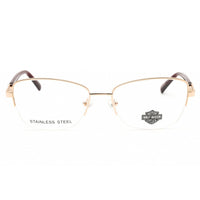 Harley Davidson Unisex Eyeglasses - Pale Gold Metal Half Rim Frame | HD0576 032 ,