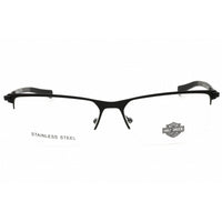Harley Davidson Unisex Eyeglasses - Matte Black Metal Half Rim Frame | HD0979 002 ,