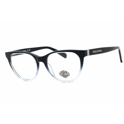 Harley Davidson Unisex Eyeglasses - Blue Acetate Round Full Rim Frame | HD50056 092 ,