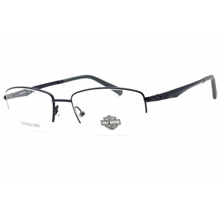 Harley Davidson Unisex Eyeglasses - Matte Blue Metal Half Rim Frame | HD50063 091 ,