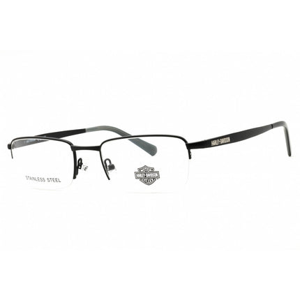 Harley Davidson Unisex Eyeglasses - Matte Black Half Rim Frame, 54mm | HD50098 002 ,